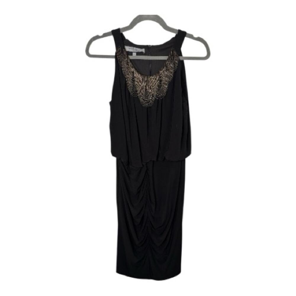 Anne Klein Black Bodycon Chain Neck Dress 6